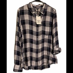 Cosmic Blue Love - Hayley Button Down Top